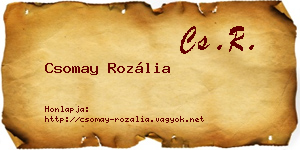 Csomay Rozália névjegykártya