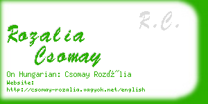 rozalia csomay business card